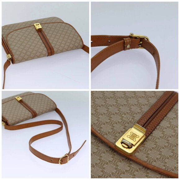 CELINE Macadam Canvas Shoulder Bag Beige Brown Auth 82147 - Picture 16 of 16